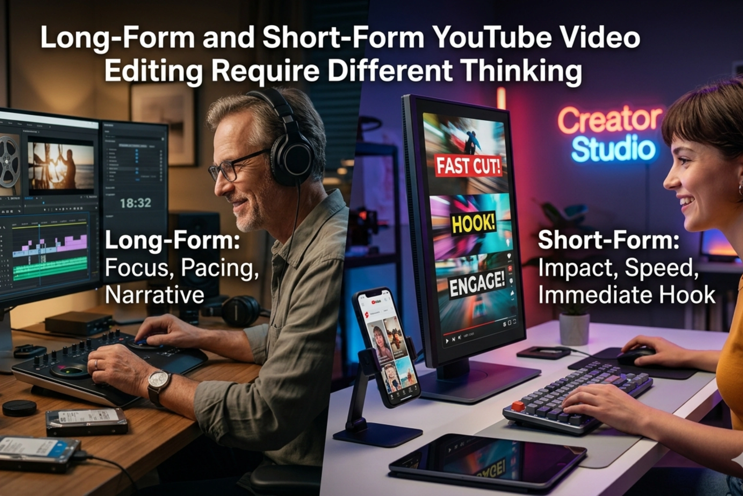 Why Long-Form and Short-Form YouTube Video Editing Require Different Thinking